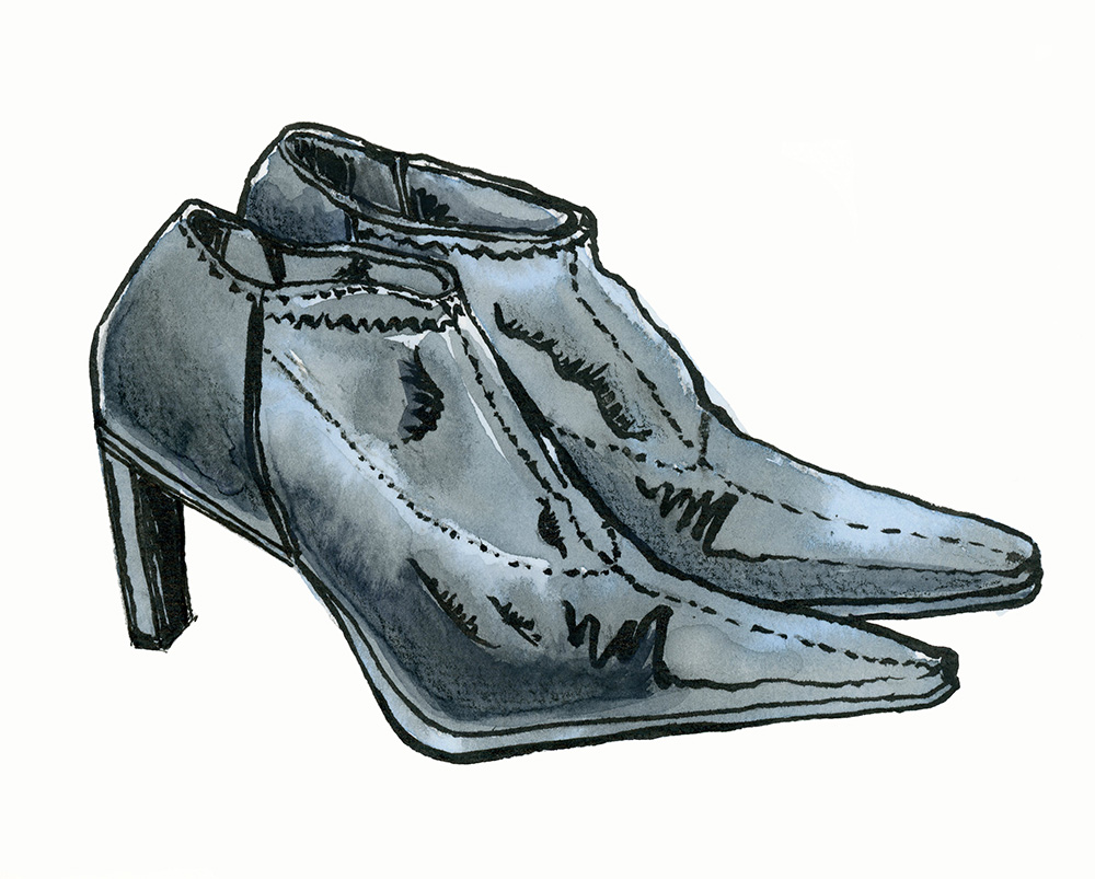 old black ankle boots