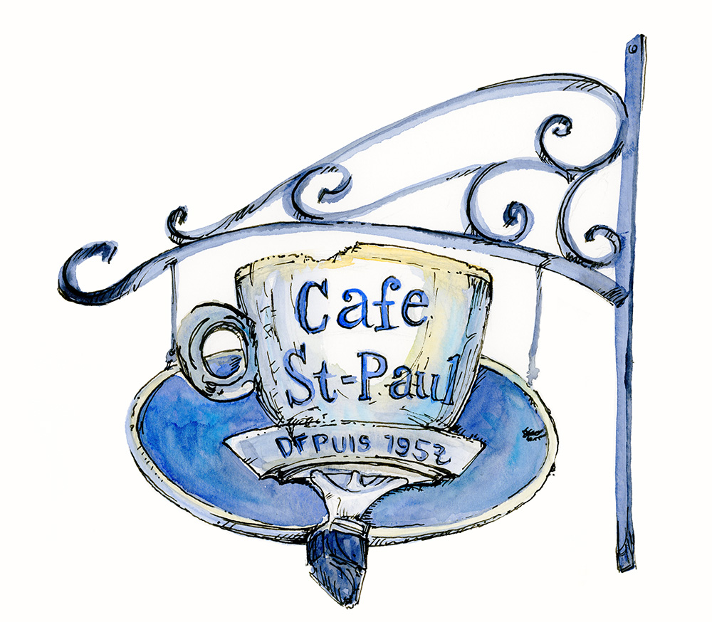 Cafe St. Paul sign
